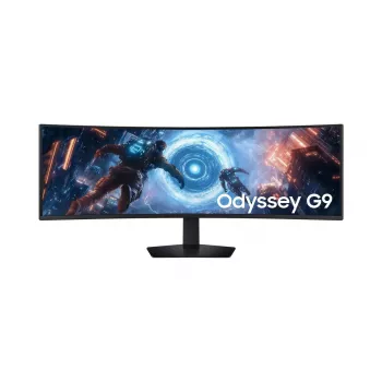 49 collu Samsung G91F Dual QHD LCD monitors 5120×1440 32:9 VA Izliekts 1 ms 144 Hz USB 3.2 Gen1 VESA Augstuma regulējams