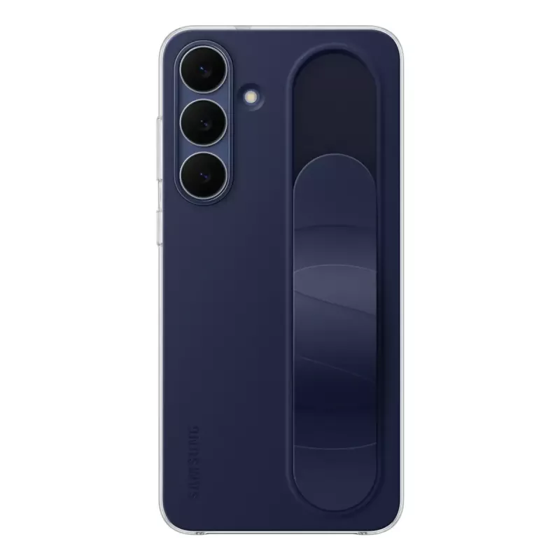 Stāvvada satvēriena maciņš Samsung Galaxy S25 FE — Navy, 17 cm (6.7 inch) ekrānam, galda statīvs