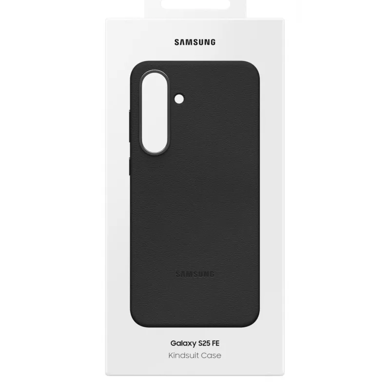 Samsung Kindsuit Mākslīgās Ādas Maciņš Galaxy S25 FE, Melns