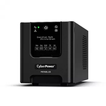 Nepārtrauktās barošanas avots CyberPower PR750ELCD, līnijinteraktīvs, 0.75 kVA, 675 W, 6 C13 kontaktligzdas