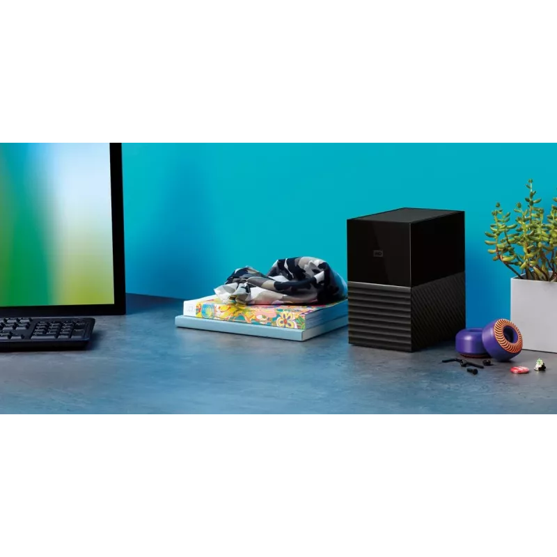 WD My Book Duo WDBFBE0360JBK ārējā RAID datu krātuve 36 TB (2x 18 TB HDD), USB-C 3.2 Gen 1, RAID 0/1/JBOD, 256 bitu AES aparatūras šifrēšana, melna