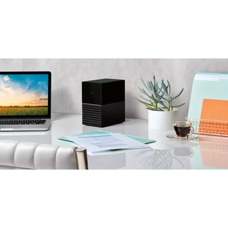 WD My Book Duo WDBFBE0360JBK ārējā RAID datu krātuve 36 TB (2x 18 TB HDD), USB-C 3.2 Gen 1, RAID 0/1/JBOD, 256 bitu AES aparatūras šifrēšana, melna