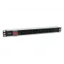 Equip 333319 strāvas sadales bloks (PDU) 6 AC kontaktligzdas 1U Melns