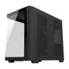 FSP M580-BP Plus Midi Tower datora korpuss, ATX/mATX/Mini-ITX, ARGB, rūdīts stikls, 4x 120 mm ventilatori, melns