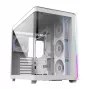 FSP M580-WP Plus Midi Tower datora korpuss, ATX, ARGB, rūdīts stikls, balts