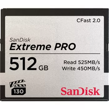 WESTERN DIGITAL SanDisk Extreme Pro CFast 2.0 atmiņas karte 512 GB - 525 MB/s lasīšanas ātrums