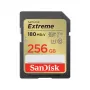SDXC atmiņas karte SANDISK Extreme UHS-I 256 GB — lasīšana 180 MB/s, rakstīšana 130 MB/s, U3/V30, Class 10