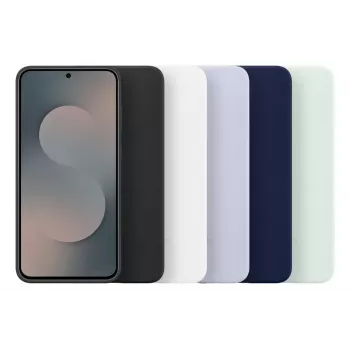 Silikona maciņš Samsung Galaxy S25 FE — Gaiši zils, 6.7 collu ekrānam, mikrošķiedras iekšpuse