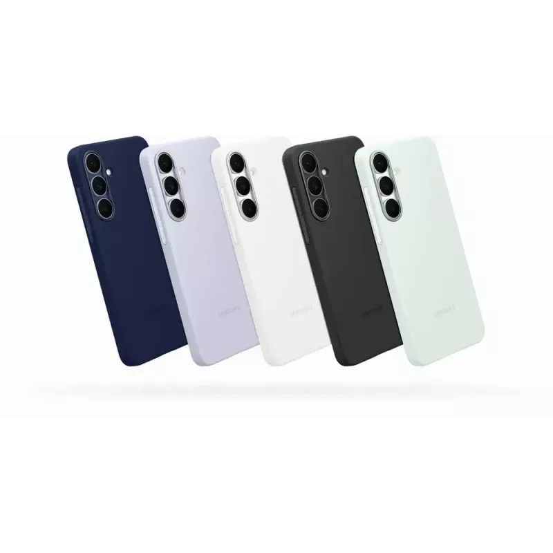 Silikona maciņš Samsung Galaxy S25 FE — Gaiši zils, 6.7 collu ekrānam, mikrošķiedras iekšpuse