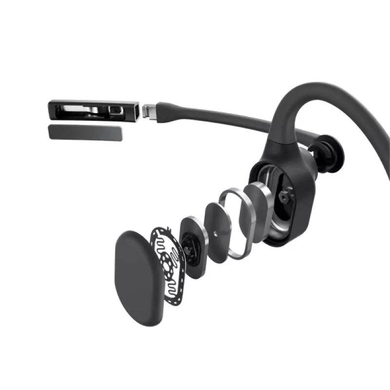 SHOKZ C110-AI-BK-EN Bezvadu austiņas ar atvērtu ausi, Bluetooth, melnas