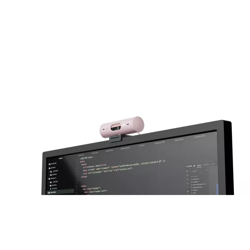 LOGITECH Brio 500 Full HD tīmekļa kamera rozā