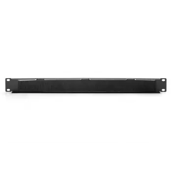DIGITUS 1U kabeļu suku pārvaldības panelis 44x483x11 mm, sukas izmērs 27x423 mm, krāsa melna (RAL 9005)