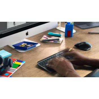 LOGITECH MX Keys Mini minimālistiska bezvadu apgaismota tastatūra - Graphite - QWERTY US/Int'l