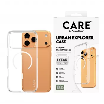Pārsegs PanzerGlass CARE by Flagship Case Caurspīdīgs Urban Explorer Balts MagSafe iPhone 17 Pro Max