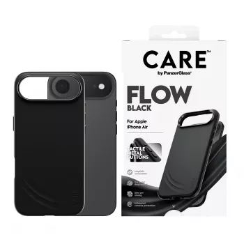 Aizsargmaciņš PanzerGlass CARE™ Flow Case Melns ar MagSafe iPhone Air