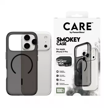 Aizsargmaciņa PanzerGlass CARE™ Urban Explorer Smokey ar Black MagSafe iPhone 17 Pro (TPU, Melna)