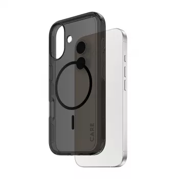 PanzerGlass CARE™ by ® Urban Explorer Case Smokey ar Melnu MagSafe iPhone 17