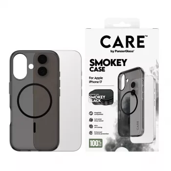 PanzerGlass CARE™ by ® Urban Explorer Case Smokey ar Melnu MagSafe iPhone 17