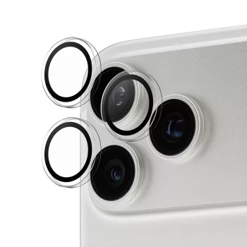 Kameras lēcu aizsargs PanzerGlass Hoops Caurspīdīgs iPhone 17 Pro / 17 Pro Max / 16 Pro / 16 Pro Max, rūdīts stikls, silikons, 1 gab.