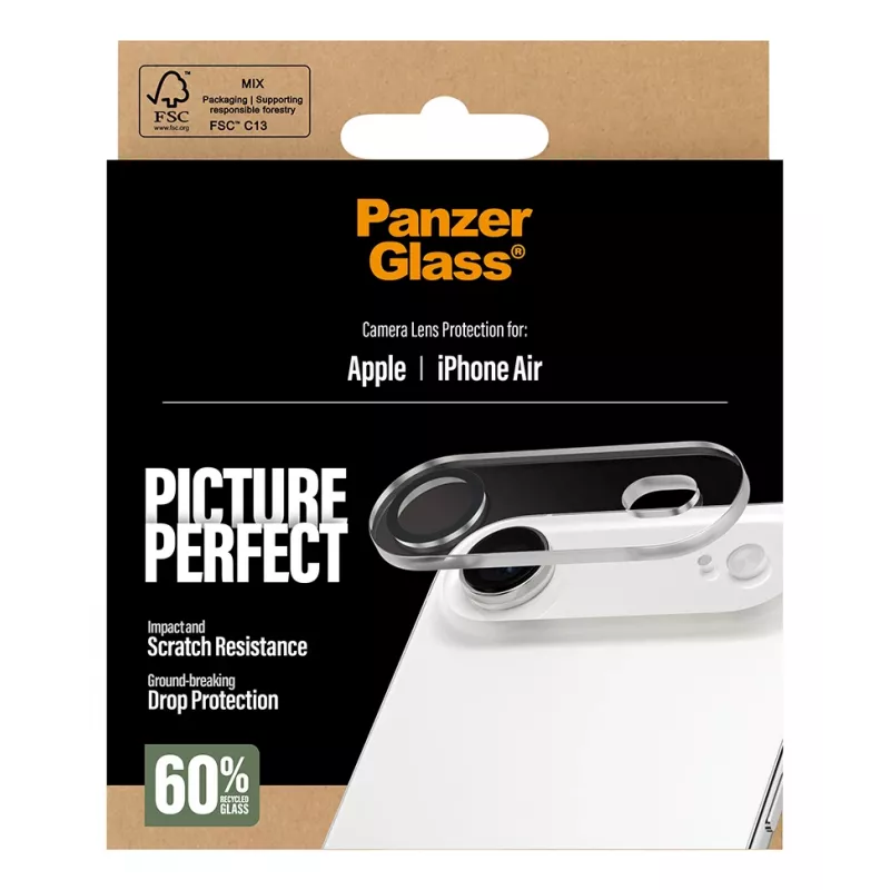 Kameras lēcu aizsargs PanzerGlass iPhone Air, triecienizturīgs