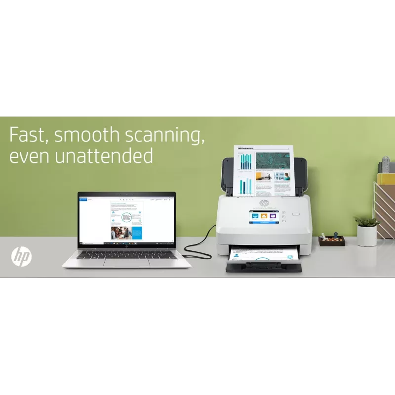 HP Scanjet Enterprise Flow N7000 Caurplūdes skeneris 600 x 600 DPI A4 Balts