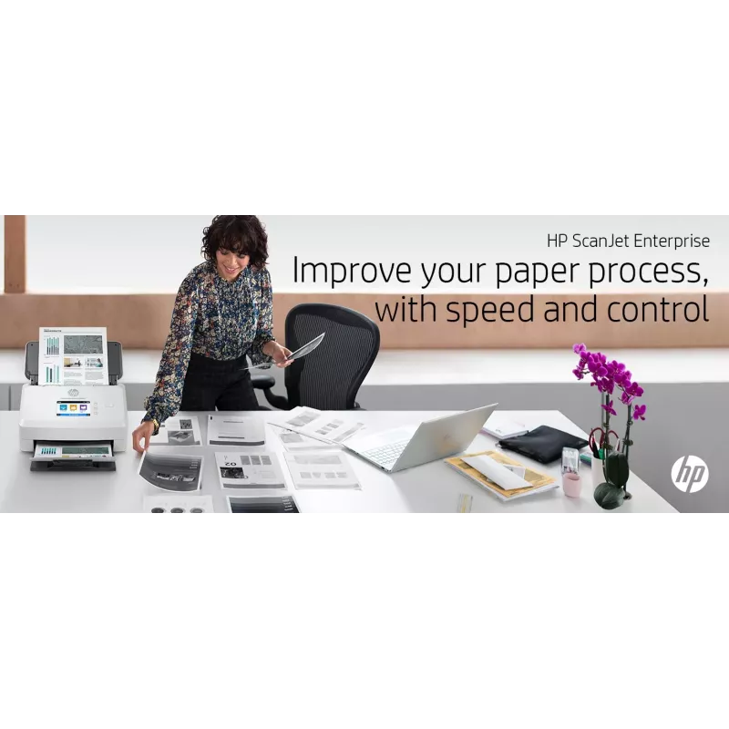 HP Scanjet Enterprise Flow N7000 Caurplūdes skeneris 600 x 600 DPI A4 Balts
