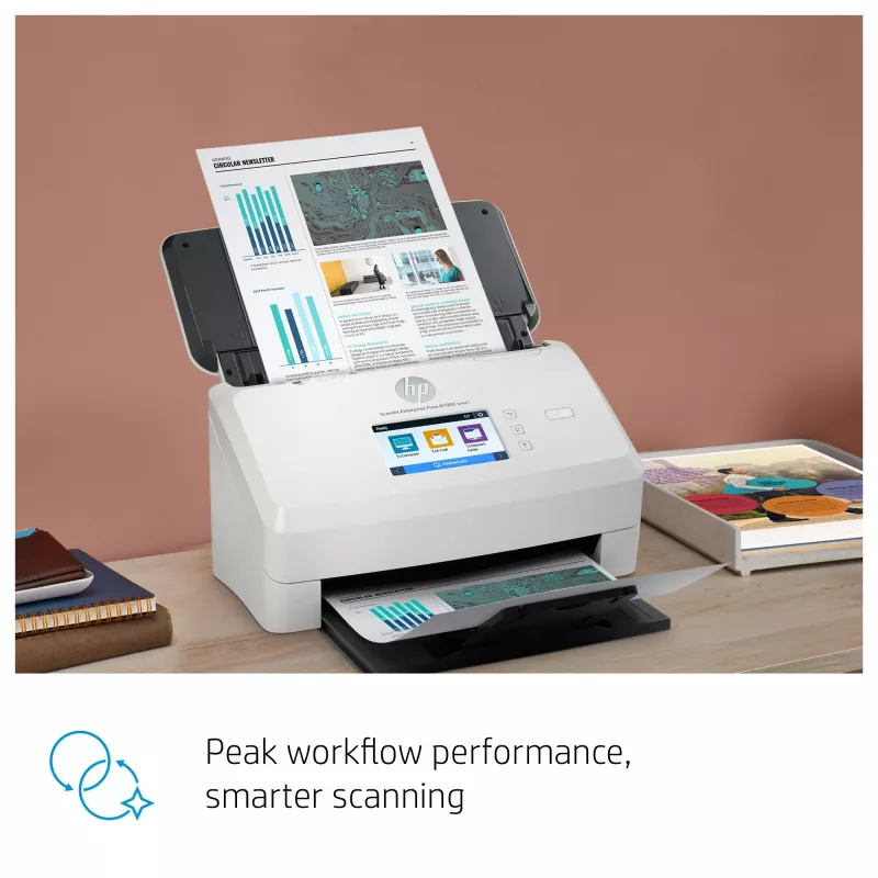 HP Scanjet Enterprise Flow N7000 Caurplūdes skeneris 600 x 600 DPI A4 Balts