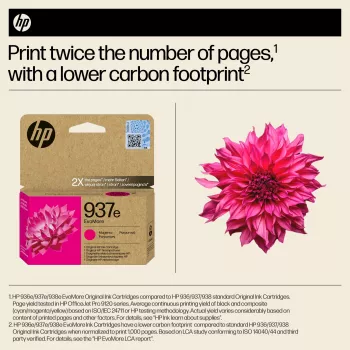 HP 937e EvoMore Magenta Originala tintes kasetne