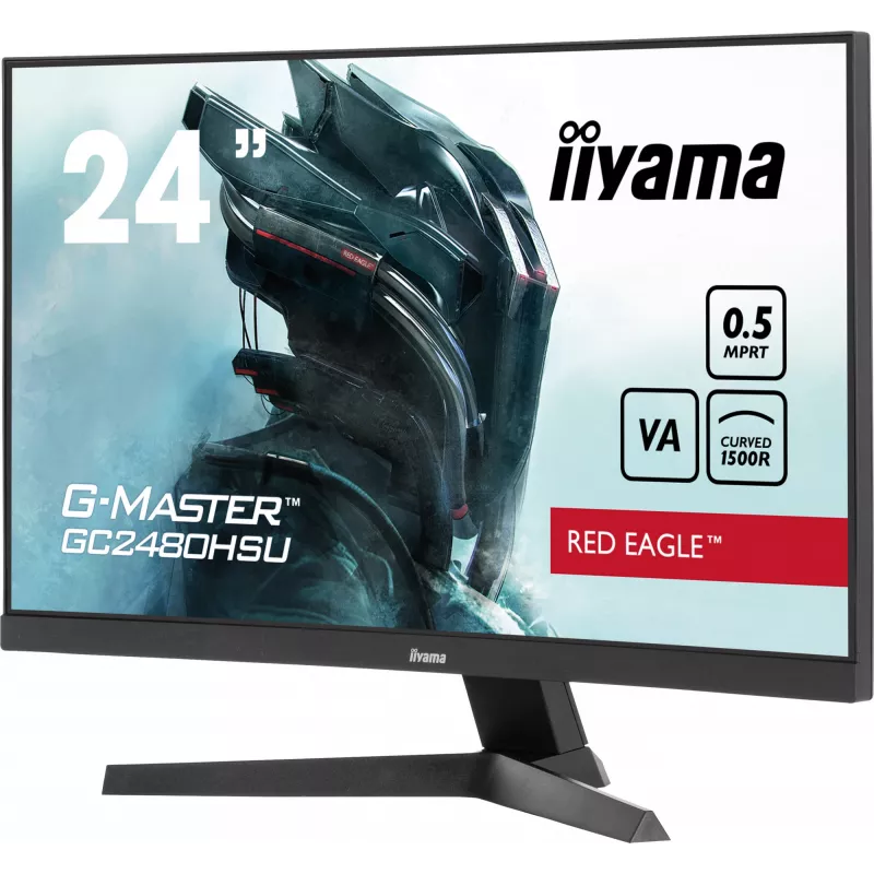 iiyama G-MASTER GC2480HSU-B1 23.6 collu izliekts spēļu monitors, 1920x1080, 180Hz, 0.5ms, VA