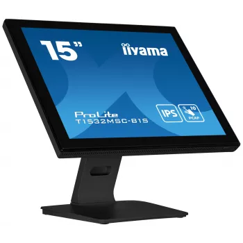 IIyama ProLite T1532MSC-B1S 15 inch skārienjūtīgais monitors, 1024x768, XGA, LCD, melns