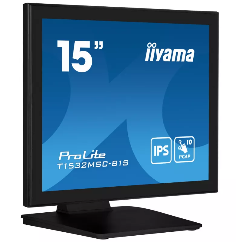 IIyama ProLite T1532MSC-B1S 15 inch skārienjūtīgais monitors, 1024x768, XGA, LCD, melns
