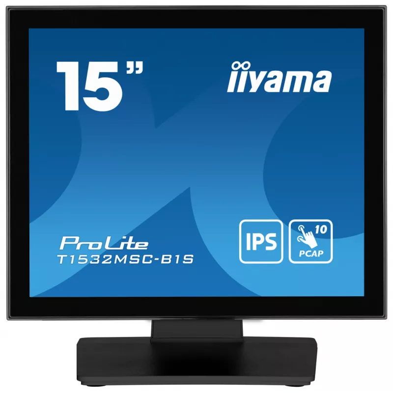 IIyama ProLite T1532MSC-B1S 15 inch skārienjūtīgais monitors, 1024x768, XGA, LCD, melns