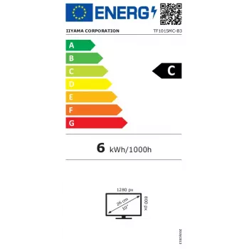 iiyama TF1015MC-B3 monitors 25.6 cm (10.1 collas) 1280 x 800 pikseļi HD LED skārienekrāns Melns