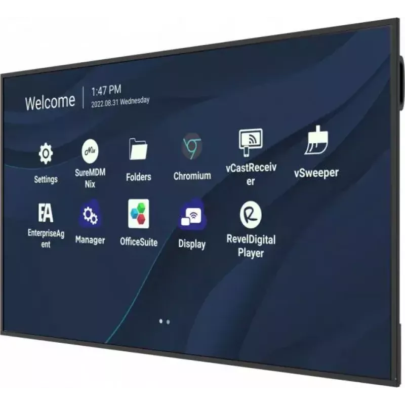 Viewsonic CDE7530 Signage Displejs 190.5 cm (75 colli) Wi-Fi 450 cd/m² 4K Ultra HD Melns Iebūvēts procesors Android 11