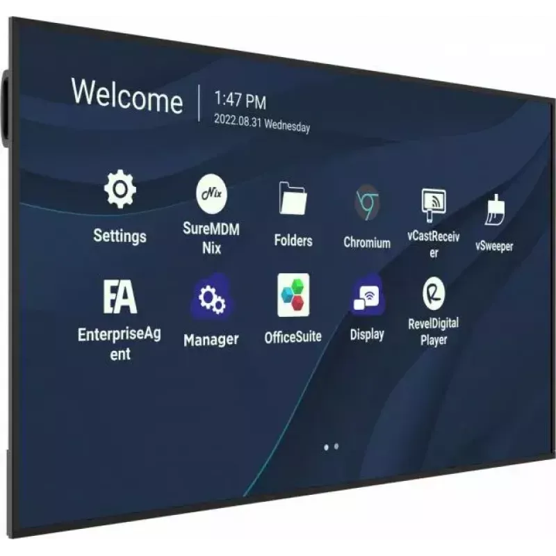 Viewsonic CDE7530 Signage Displejs 190.5 cm (75 colli) Wi-Fi 450 cd/m² 4K Ultra HD Melns Iebūvēts procesors Android 11
