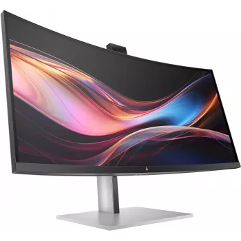 HP Series 7 Pro 34 collu WQHD konferenču monitors - 734pm, 86,4 cm (34 inch), 3440 x 1440 pikseļi, Wide Quad HD, LCD, 5 ms, Melns, Sudrabs