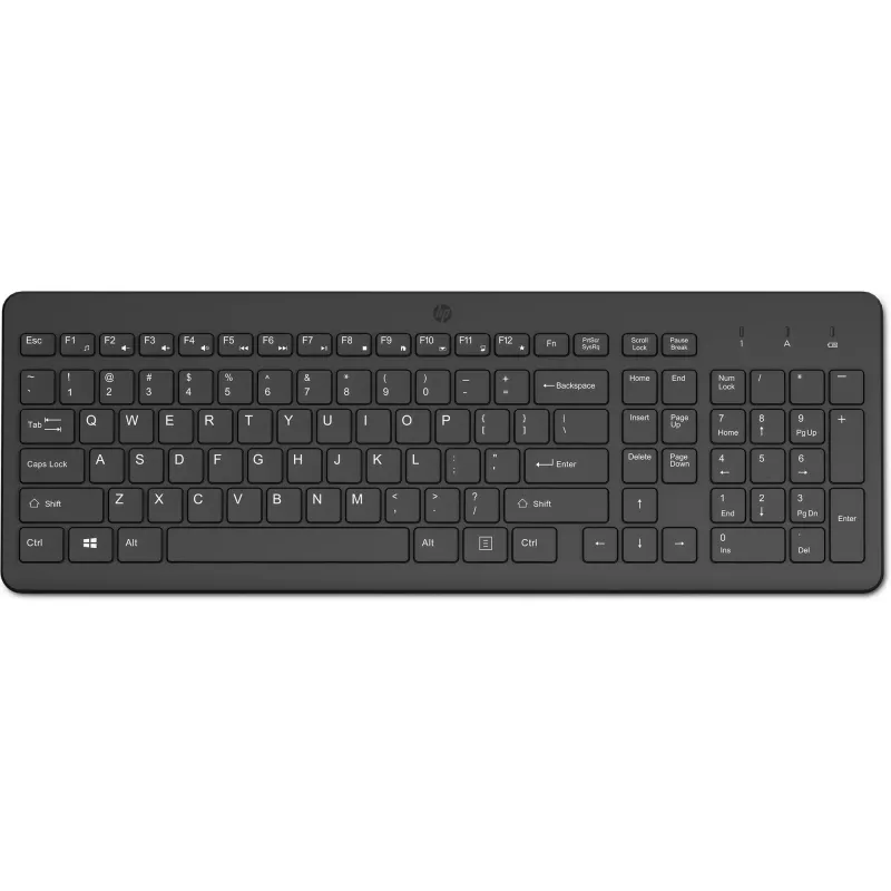 HP 225 bezvadu tastatūra, pilna izmēra, RF, melna, 805TAA#ABD