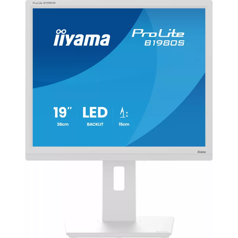 iiyama ProLite B1980S-W1 datora monitors 48,3 cm (19 inch) 1280 x 1024 SVGA LED balts