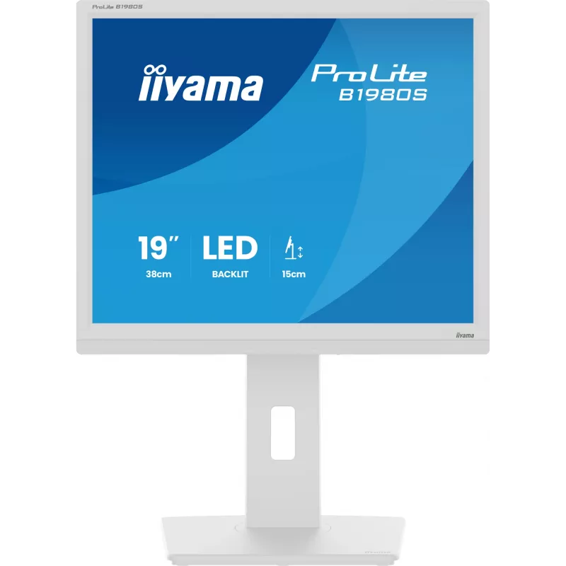 iiyama ProLite B1980S-W1 datora monitors 48,3 cm (19 inch) 1280 x 1024 SVGA LED balts