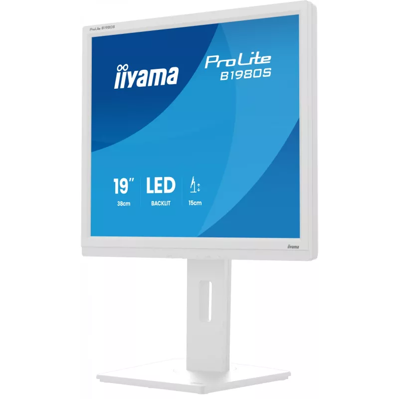 iiyama ProLite B1980S-W1 datora monitors 48,3 cm (19 inch) 1280 x 1024 SVGA LED balts