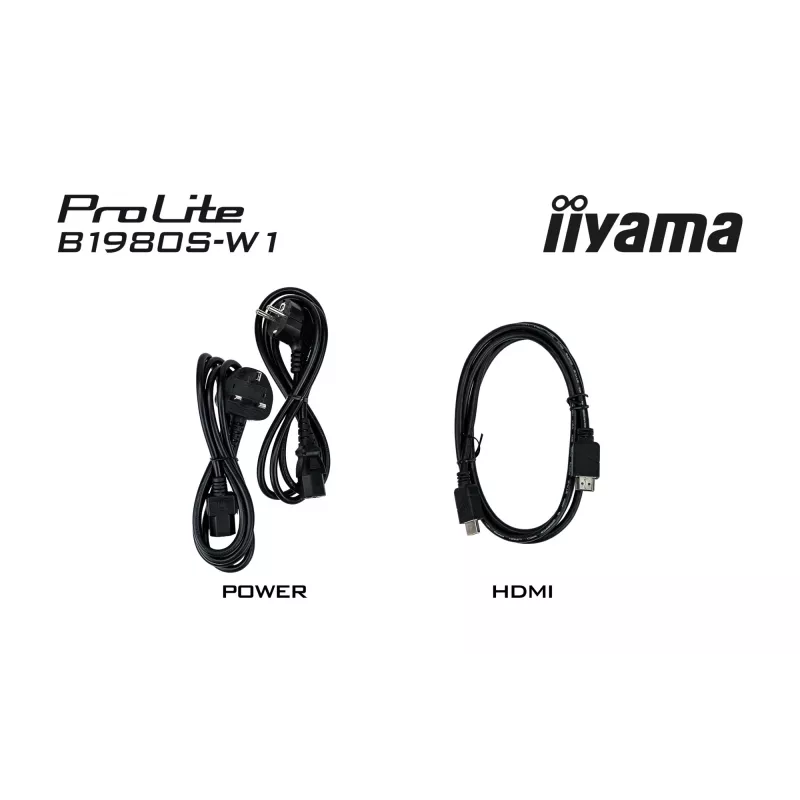 iiyama ProLite B1980S-W1 datora monitors 48,3 cm (19 inch) 1280 x 1024 SVGA LED balts
