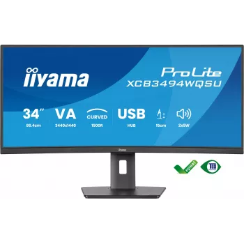 Iiyama ProLite XCB3494WQSU-B1 monitors 86.4 cm (34 inch) 3440x1440 UWQHD LED melns
