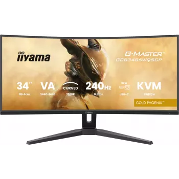 iiyama G-MASTER GCB3486WQSCP-B1 dators monitors 86,4 cm (34 colli) 3440 x 1440 pikseļi UltraWide Quad HD Melns