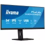 Datora monitors IIYAMA ProLite XUB3493WQSU-B6 34 collu 3440×1440 UltraWide QHD IPS LED, 1 ms, USB 3.2 centrmezgls, skaļruņi, VESA, augstums regulējams
