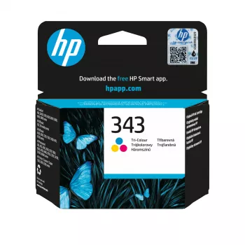 HP 343 oriģinālā trīskrāsu tintes kasetne
