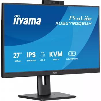 Iiyama ProLite XUB2790QSUH-B2 27 collu QHD IPS monitors ar Windows Hello kameru