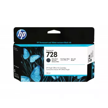 HP 728 130 ml Matēti melna tintes kasetne DesignJet