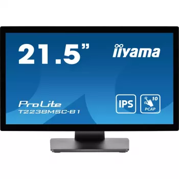 IIYAMA ProLite T2238MSC-B1 monitors 54.6 cm (21.5 inch) 1920 x 1080 pikseļi Full HD LED skārienekrāns Melns