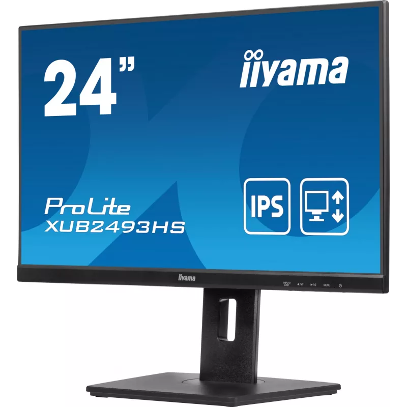 iiyama ProLite XUB2493HS-B6 monitors 60.5 cm (23.8 collas) 1920 x 1080 pikseļi Full HD LED Melns