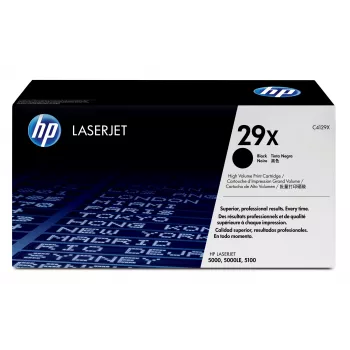HP 29X High Yield Black Original LaserJet tonera kasetne 1 gab.